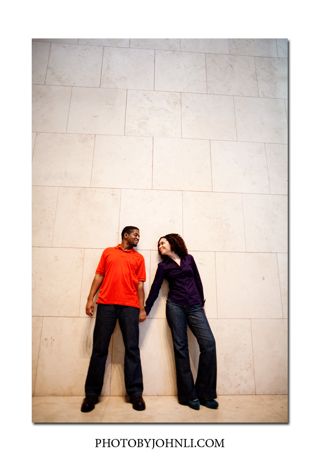 engagement session in Getty Center 