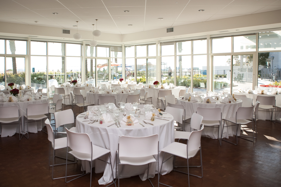 Annenberg Beach House wedding reception table setting