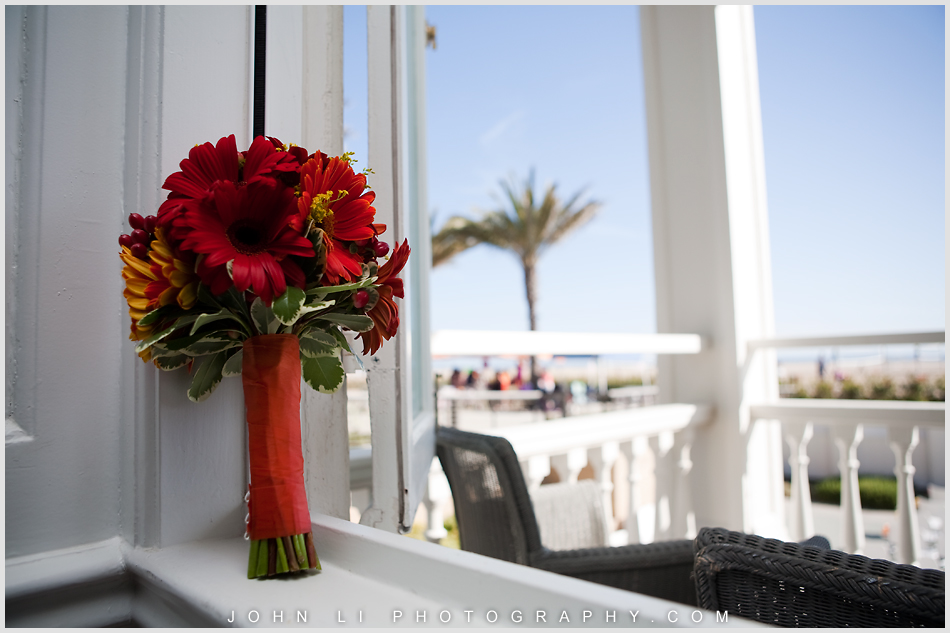 Bouquet in Annenberg Beach House window