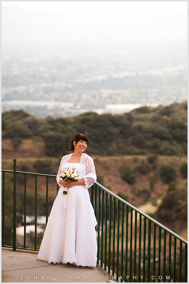 Castaway wedding photography bride with view in background 