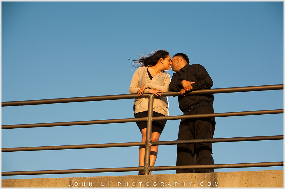 Engagement photos on pier Huntington Beach