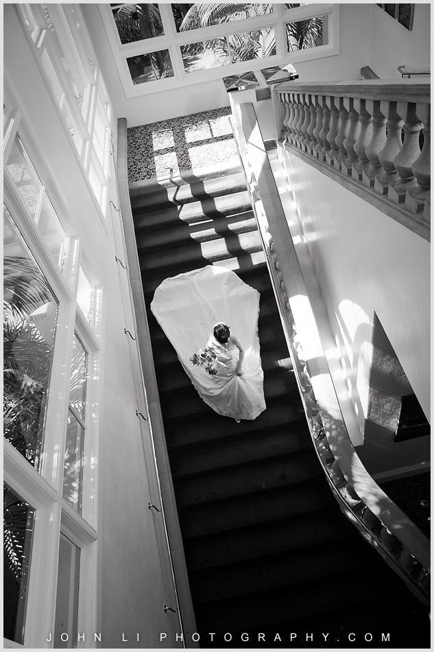 Bride walked down to the wedding ceremony - Ritz Carlton Hotel wedding
