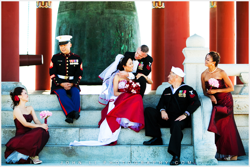 Military wedding photos in Korean Bell