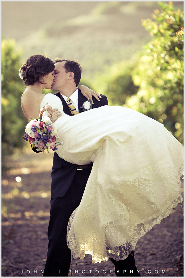  Limoneira Ranch wedding photos bride and groom kiss each other