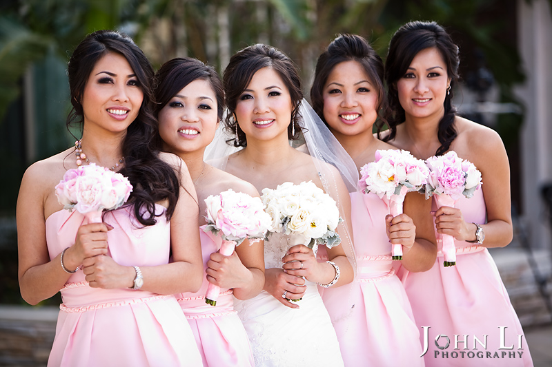 San Gabriel Hilton wedding photo bridal group photo