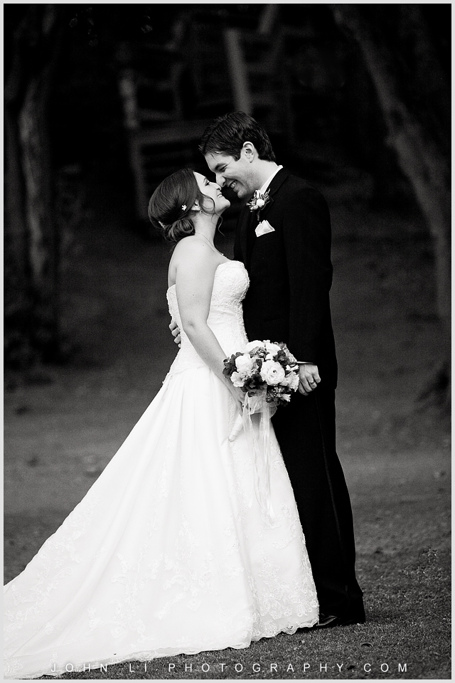 Kiss, wedding photos from Calamigos Ranch