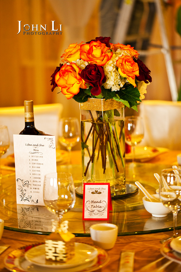 Mission 261 wedding reception photography table setting
