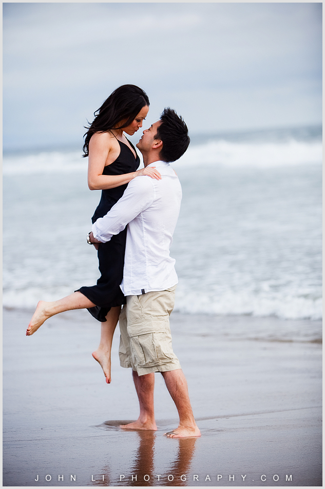 Engagement images on Santa Monica Beach  