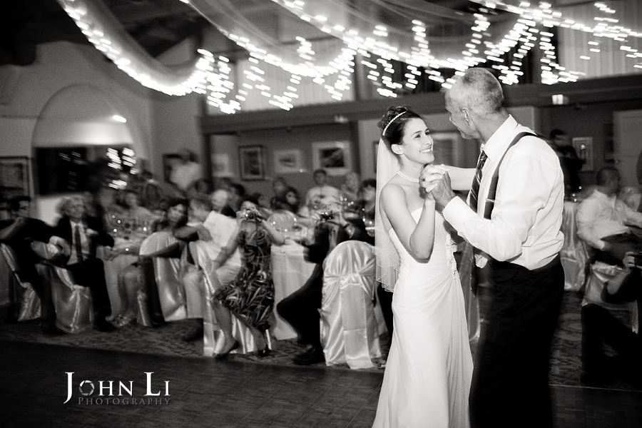 father and daughter dance in cabrillo pavilion arts center wedding
