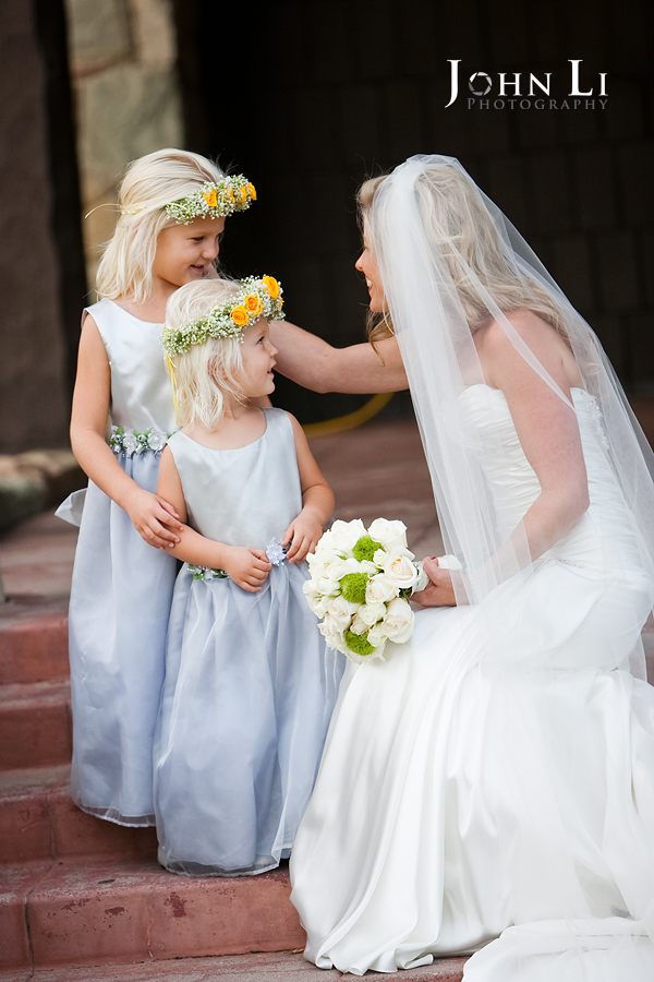 Limoneira Ranch Wedding bride with flower girls