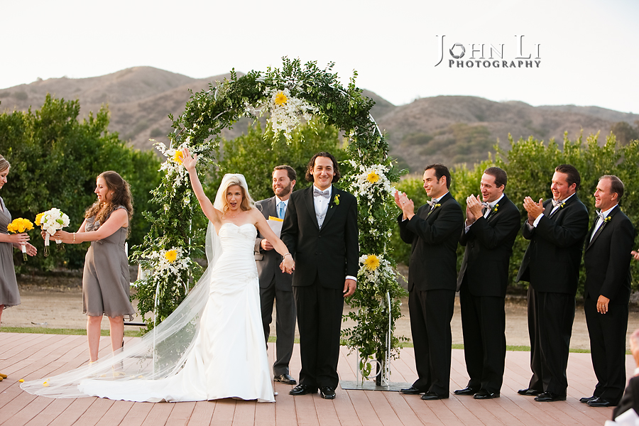 Limoneira Ranch Wedding ceremony finished
