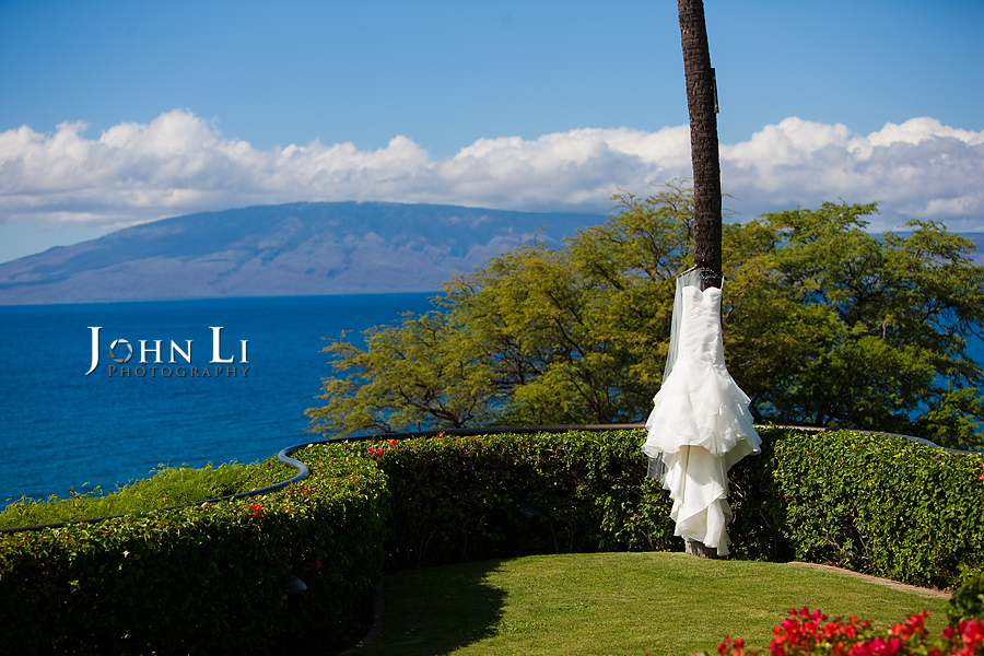 Hawaii wedding photography wedding gown Sheraton Maui Resort