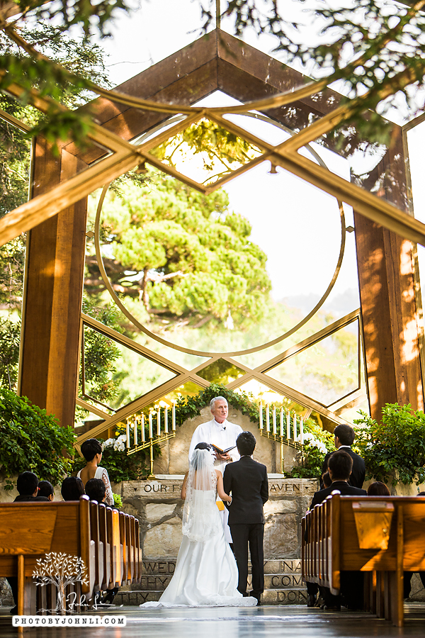 001 Wayfarers chapel Wedding Ceremony PV Wedding Photography